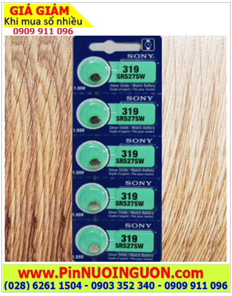 COMBO 01vỉ 5viên Pin đồng hồ đeo tay Silver Oxide 1.55v Sony SR527SW _Pin 319 chính hãng _Giá chỉ 95.000đ/ Vỉ 5viên